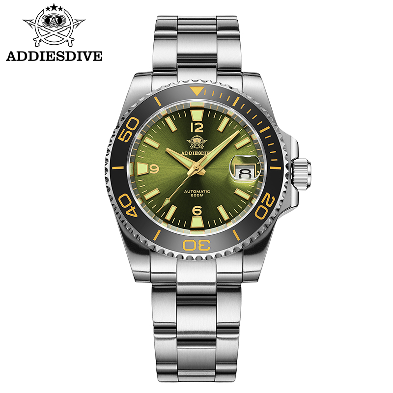 Men'S Fashion Jewelry - ADDIESDIVE 新しいダイビングギフト腕時計メンズ 8215 自動サファイア AR コーティングされたガラスセラミックベゼル防水
