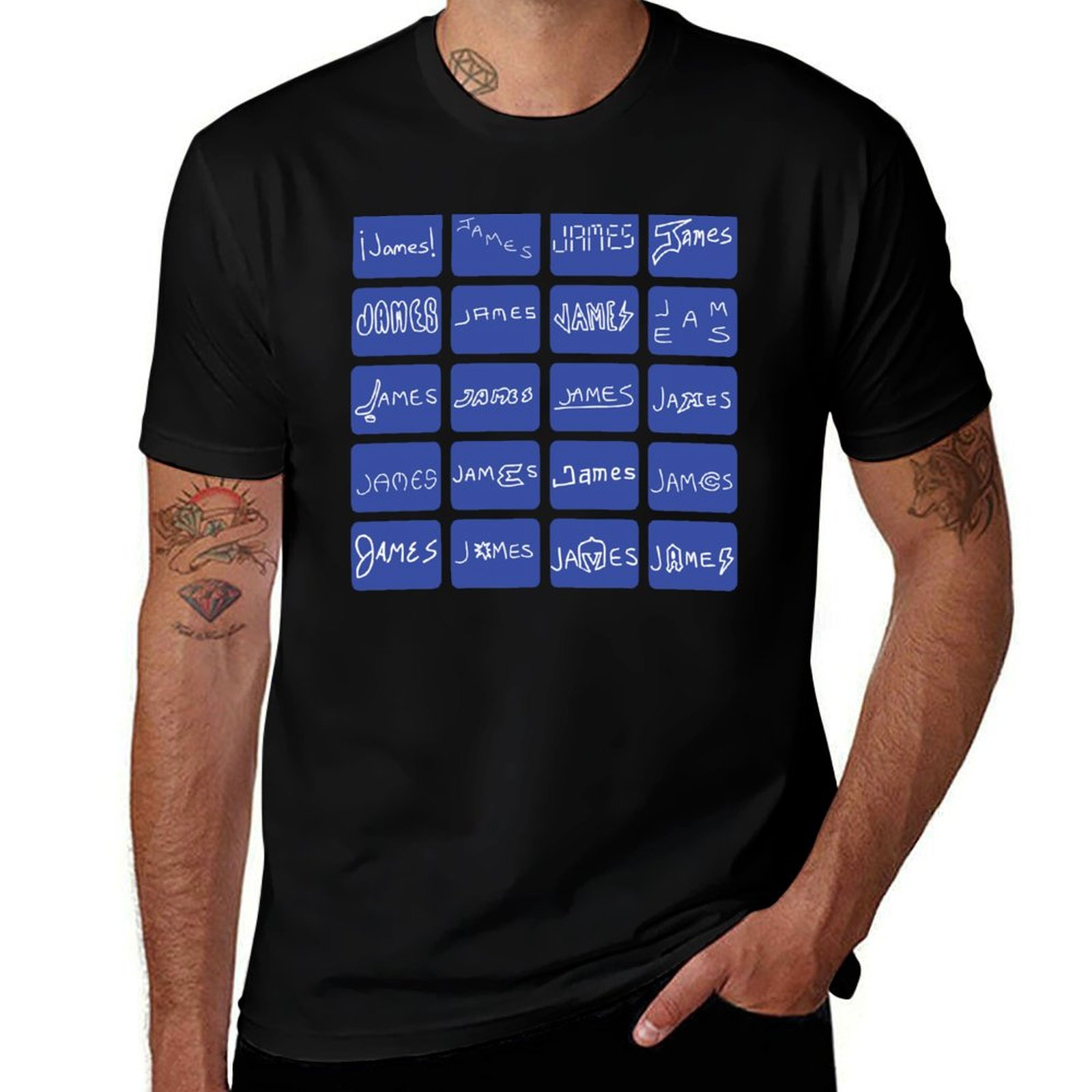 Men'S Fashion Quiz - クイズ番組のヒーロー：ジェームズ・ホルツハウアー、ジェームズ！ ネームズ（シャツ）Tシャツ カジュアル ファッション 半袖 コットン