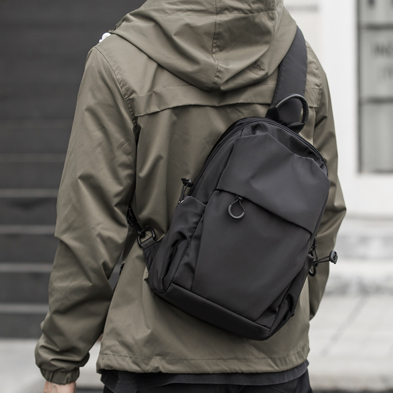 Fashion Harness Men - MOYYI ファッションカジュアルアウトドア男性胸スリングバッグ女性防水多層ワンショルダー小さなバックパックナイロンクロスボディバッグ
