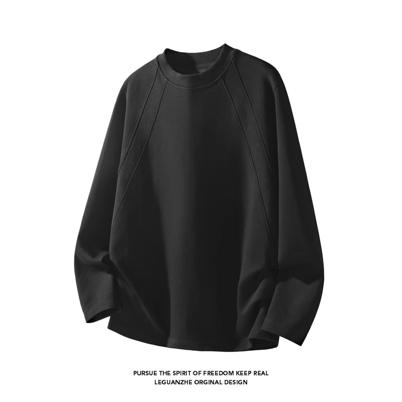 Mens Fashion Style - メンズファッション ラグランスリーブ クルーネック 長袖Tシャツ オーバーサイズスタイル 軽量生地