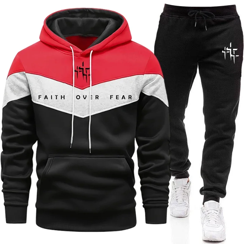 Faith Over Fear メンズ トラックスーツ フー - Men'S Fashion Hoodies のレビューと価格