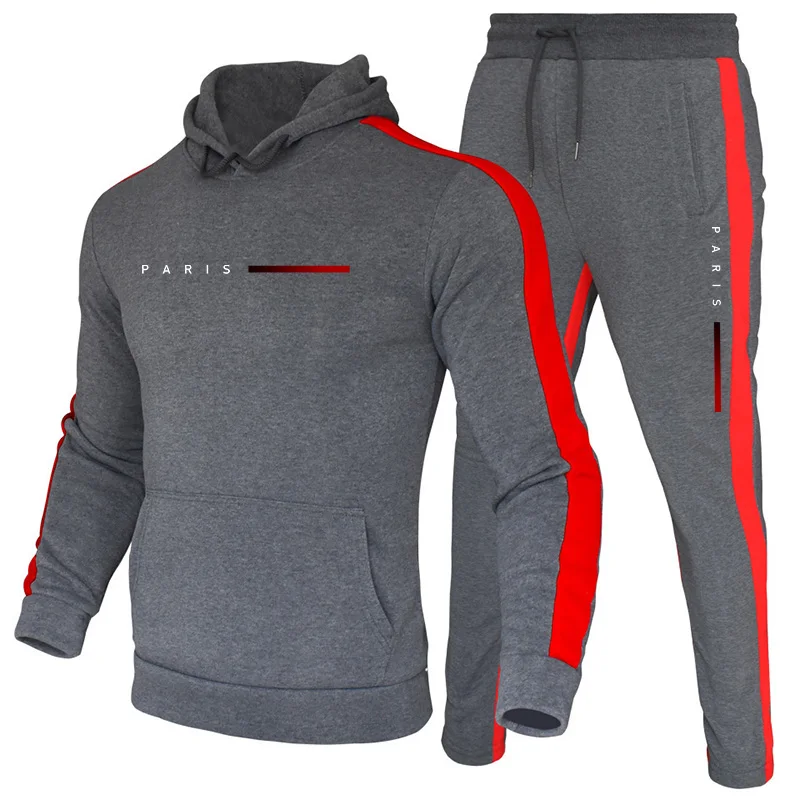 パリファッションメンズパーカーセットデイリーカジュアルスポー - Men'S Fashion Hoodies のレビューと価格