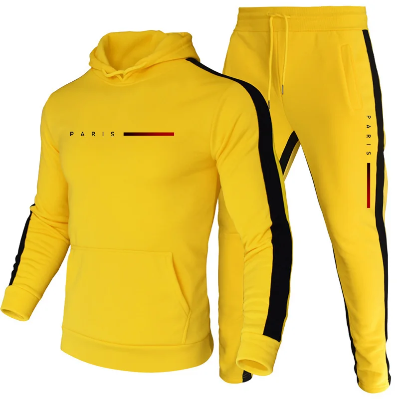 パリファッションメンズパーカーセットデイリーカジュアルスポー - Men'S Fashion Hoodies のレビューと価格