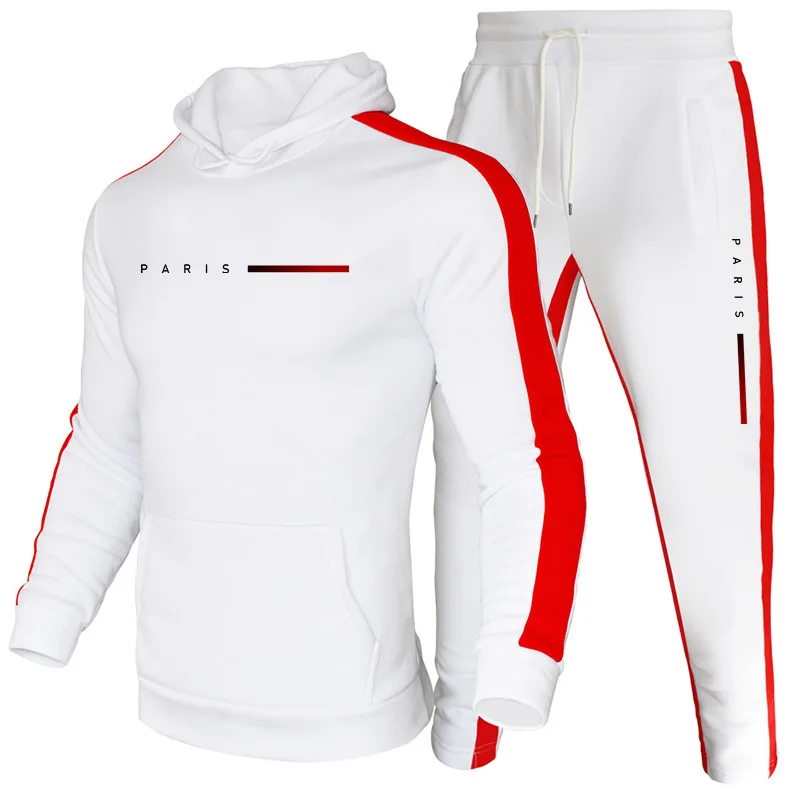 パリファッションメンズパーカーセットデイリーカジュアルスポー - Men'S Fashion Hoodies のレビューと価格