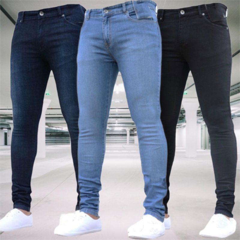 メンズ ジーンズ ストレッチ スリム フィット パンツ スト - Skinny Jeans Ripped のレビューと価格