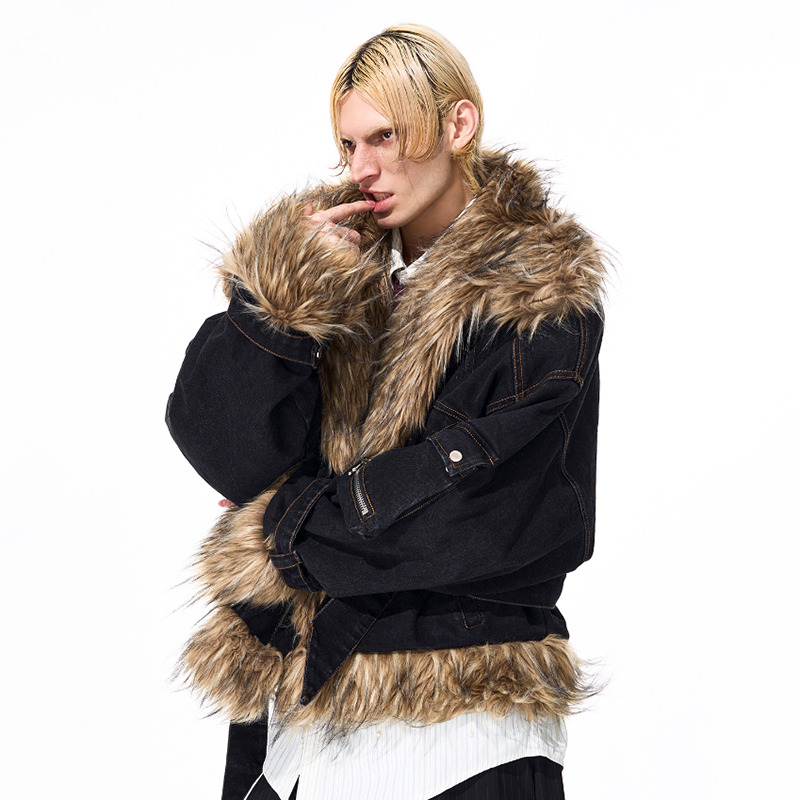 LUZHEN ファッション 個性的なフェイクファー スプライ - Fashion Harness Men のレビューと価格