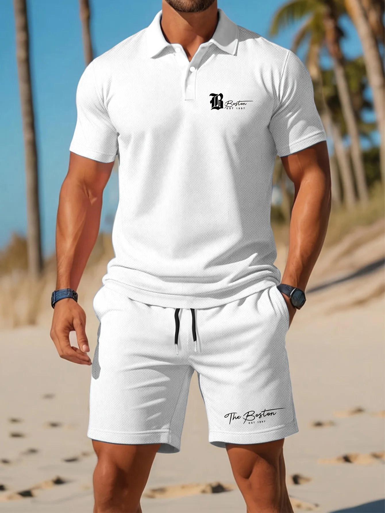夏の新作メンズポロシャツセット カジュアルスポーティー クー - Mens Fashion Clothes のレビューと価格