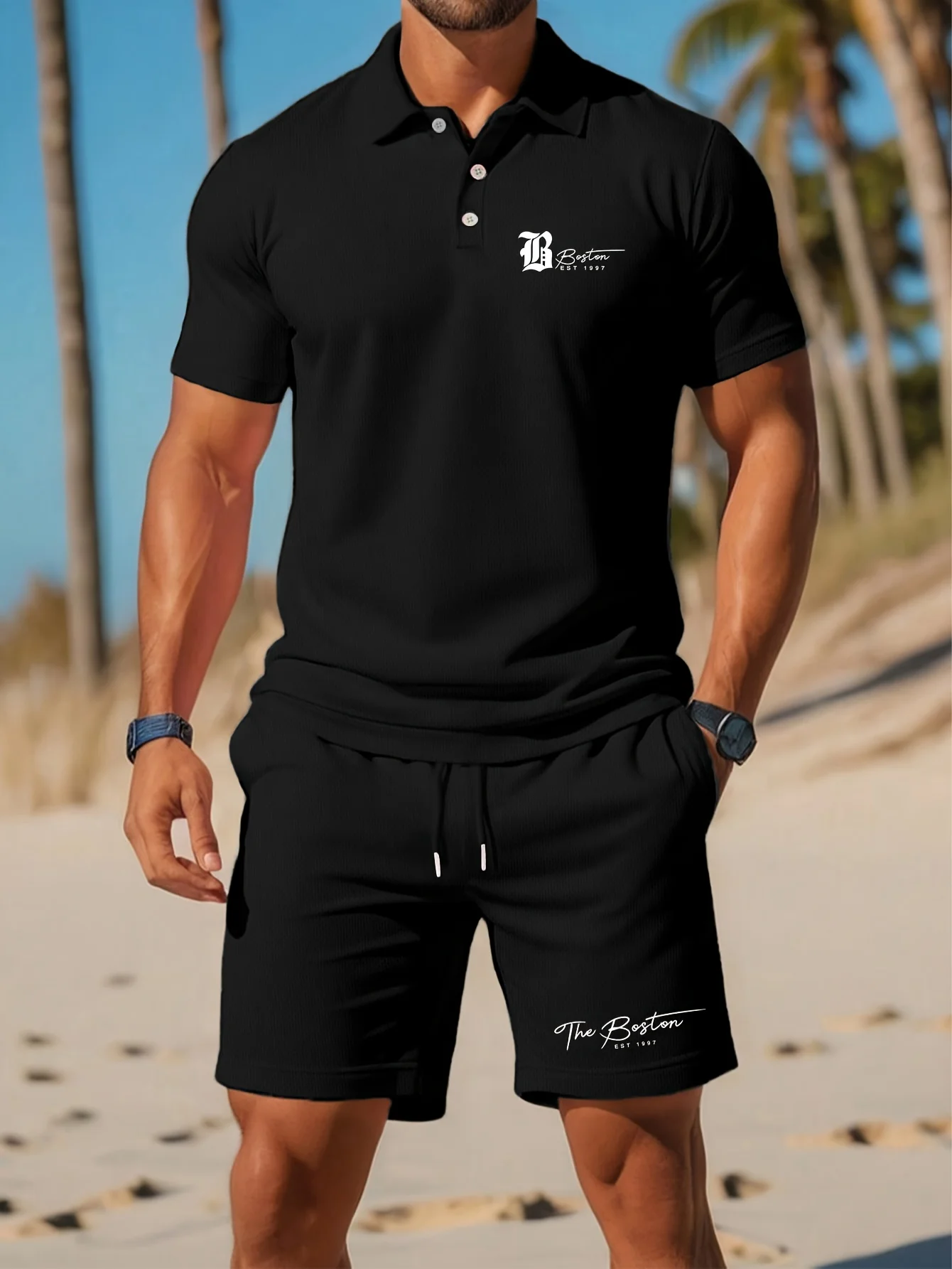 夏の新作メンズポロシャツセット カジュアルスポーティー クー - Mens Fashion Clothes のレビューと価格