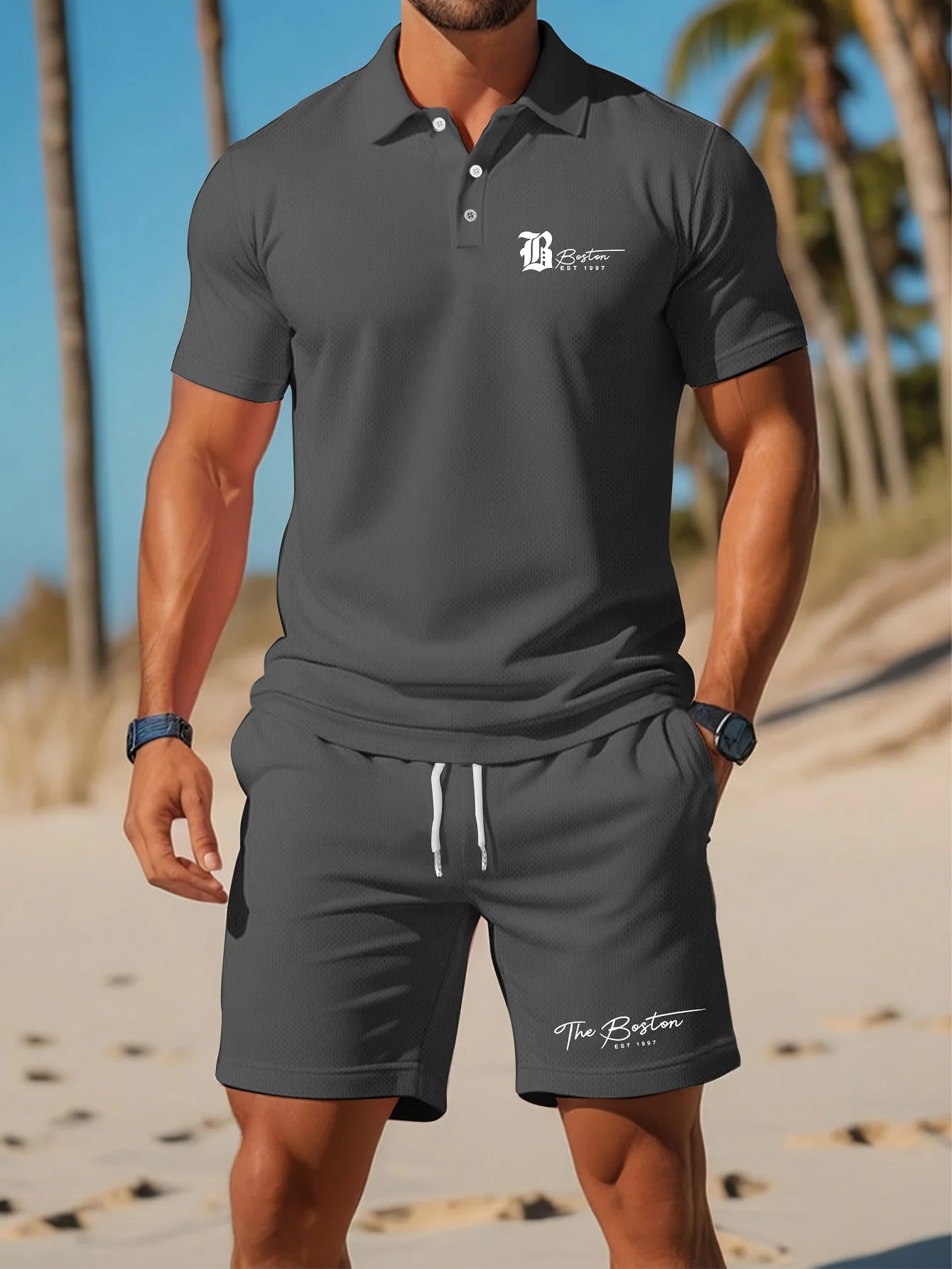 夏の新作メンズポロシャツセット カジュアルスポーティー クー - Mens Fashion Clothes のレビューと価格