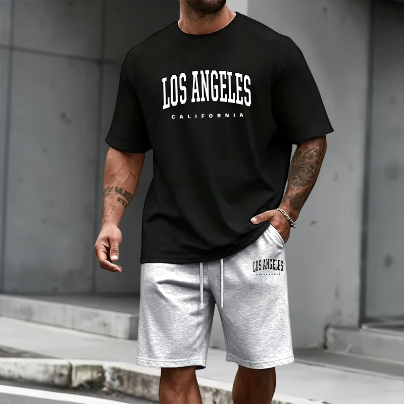 メンズトラックスーツ半袖トップスと膝丈ショーツ2026夏デイ - Mens Fashion Clothes のレビューと価格