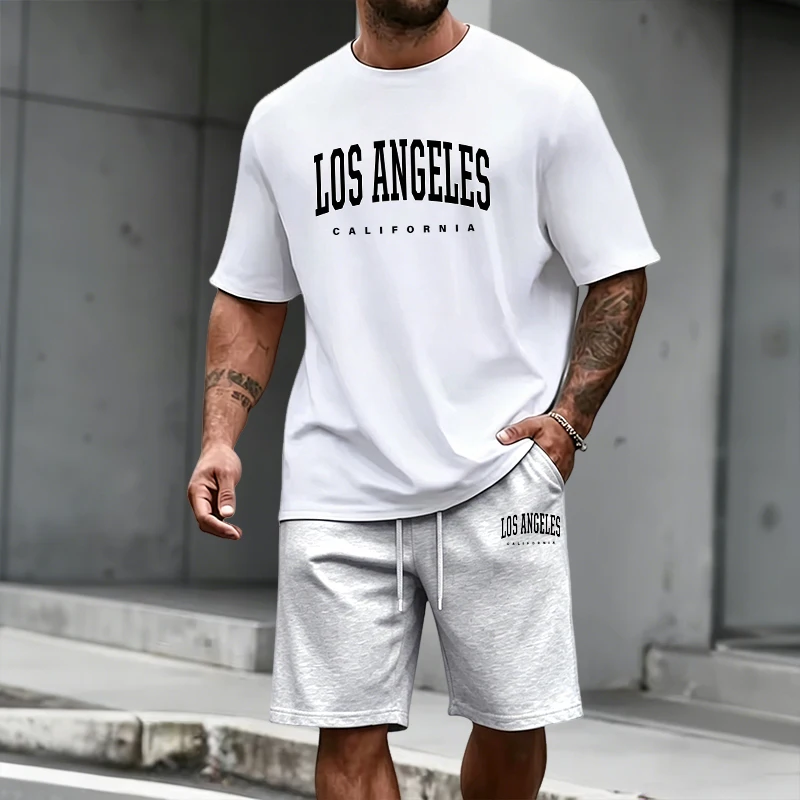 メンズトラックスーツ半袖トップスと膝丈ショーツ2026夏デイ - Mens Fashion Clothes のレビューと価格