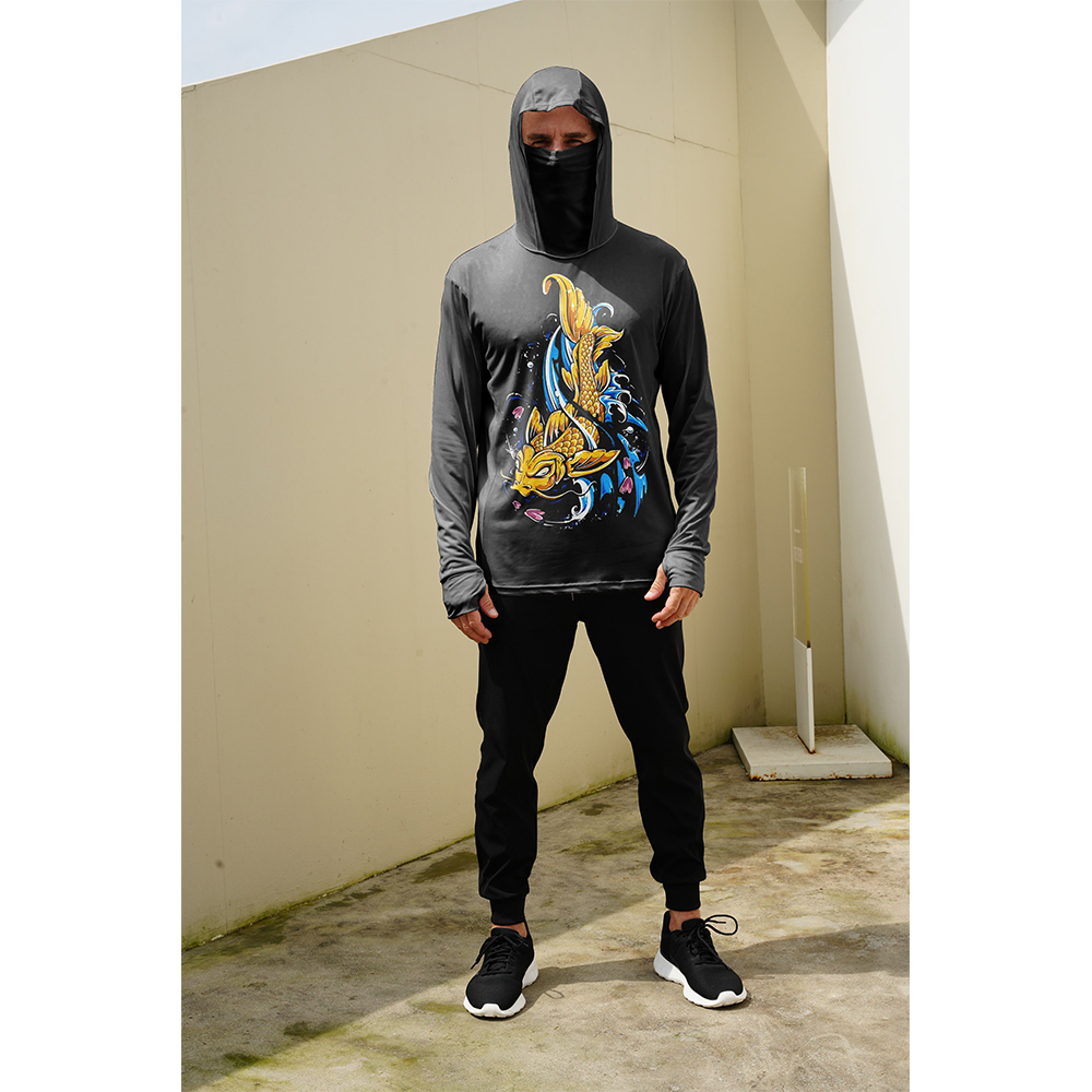 釣り用シャツ メンズ 日焼け防止 フード付きマスク 一体型  - Men'S Fashion Hoodies のレビューと価格