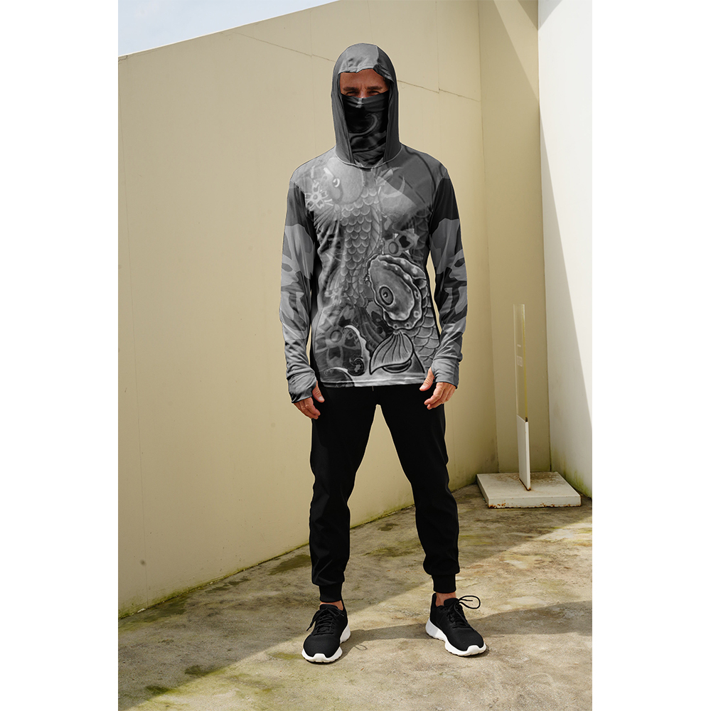 釣り用シャツ メンズ 日焼け防止 フード付きマスク 一体型  - Men'S Fashion Hoodies のレビューと価格