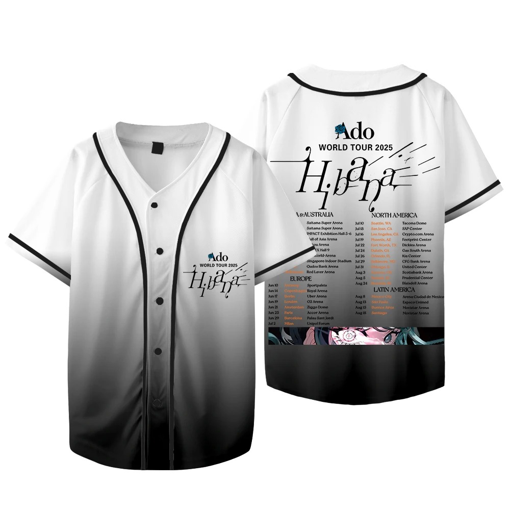 アド・ヒバナ ワールドツアー グッズ ジャージ レディース  - Mens Fashion Baseball Jersey のレビューと価格