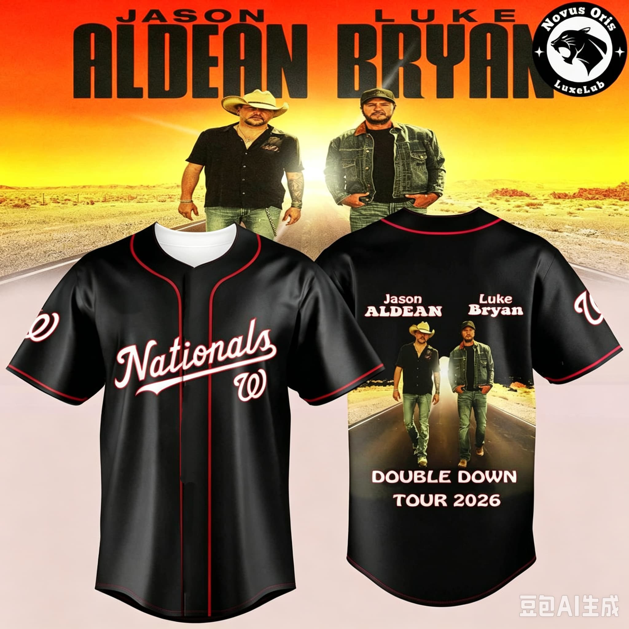 メンズ ルーク・ブライアン カントリーミュージック ツアー  - Mens Fashion Baseball Jersey のレビューと価格
