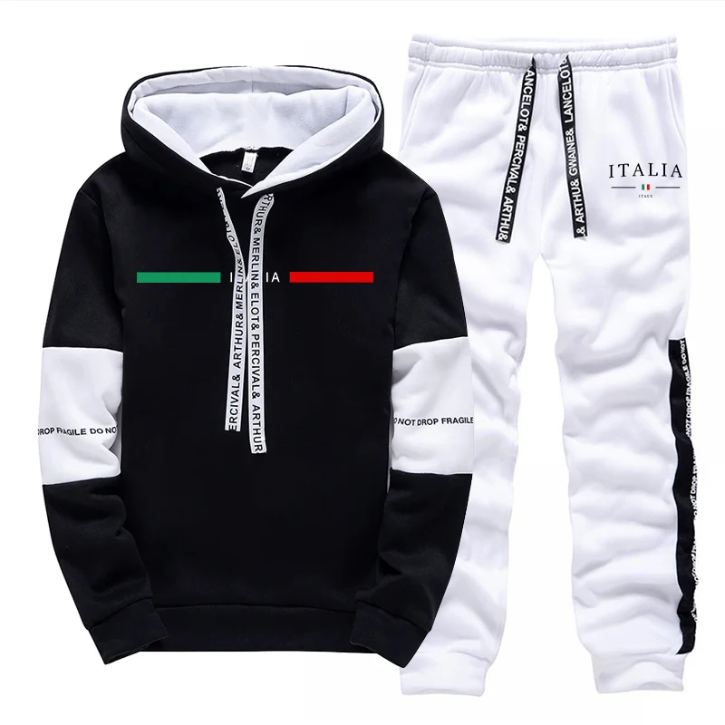 ファッションメンズトラックスーツプリントカジュアルスウェット - Men'S Fashion Hoodies のレビューと価格