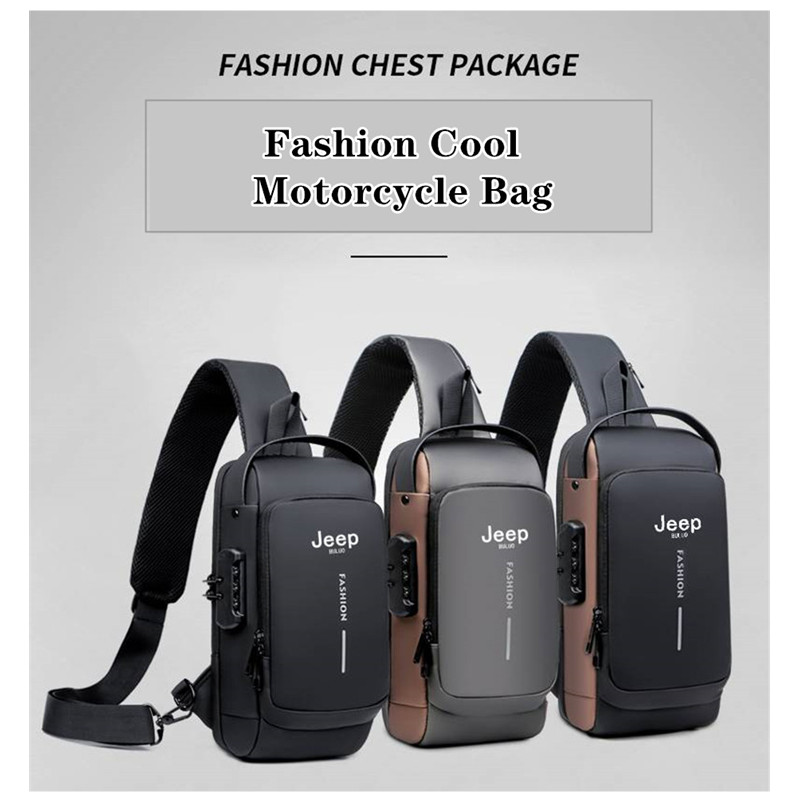 ジープ ブルオ メンズ 防盗スリングバッグ USB充電ポート - Fashion Harness Men のレビューと価格