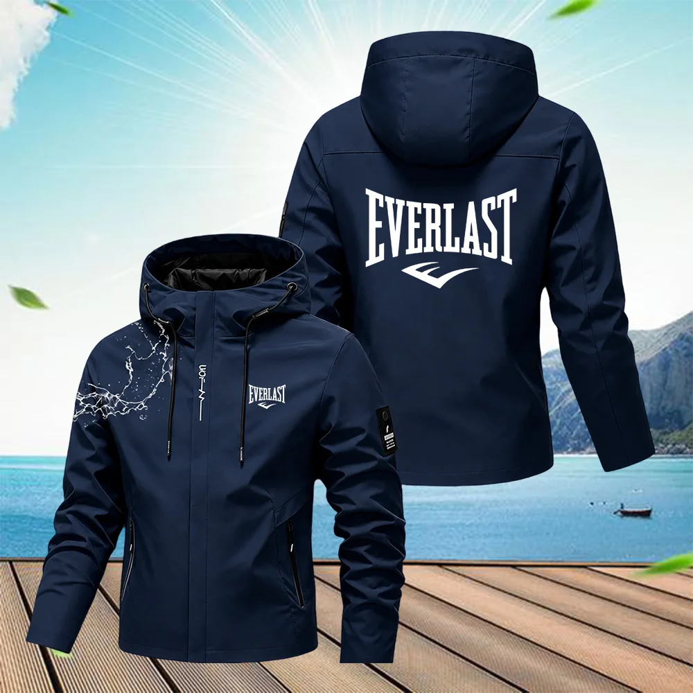 メンズ スプリング・オータム ストリートウェア フード付きジ - Windbreaker Men Zip のレビューと価格