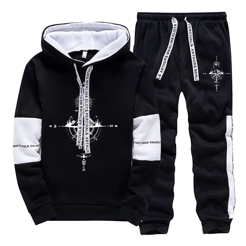 秋冬新作メンズトラックスーツ ファッションカジュアル フード - Men'S Fashion Hoodies のレビューと価格