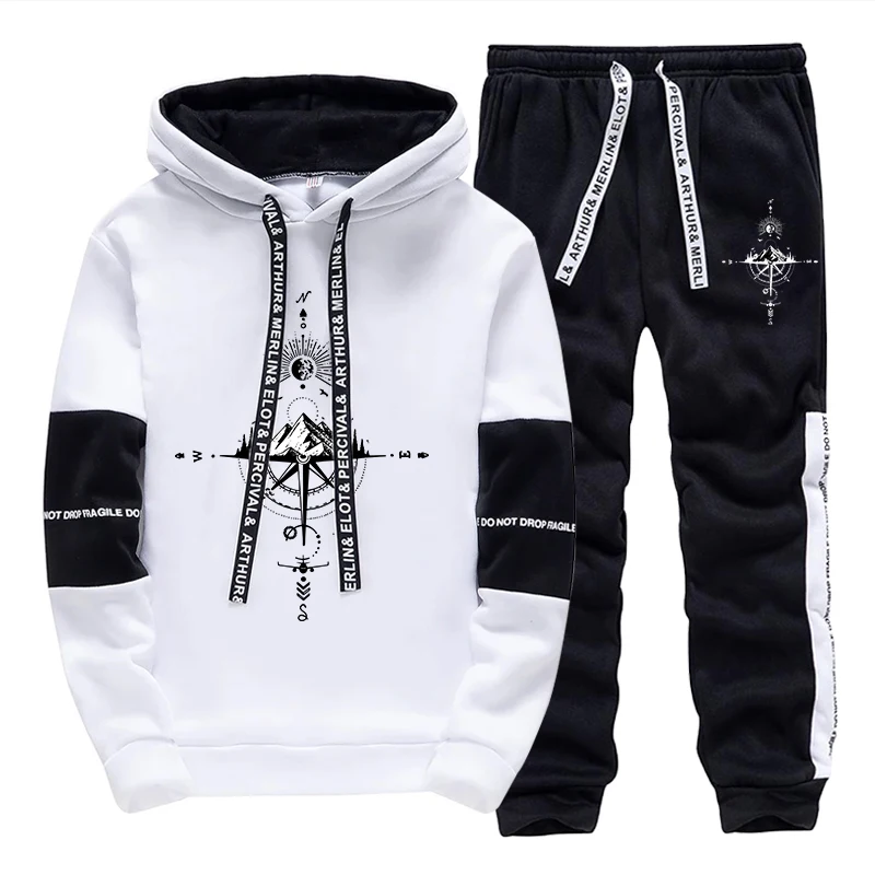 秋冬新作メンズトラックスーツ ファッションカジュアル フード - Men'S Fashion Hoodies のレビューと価格