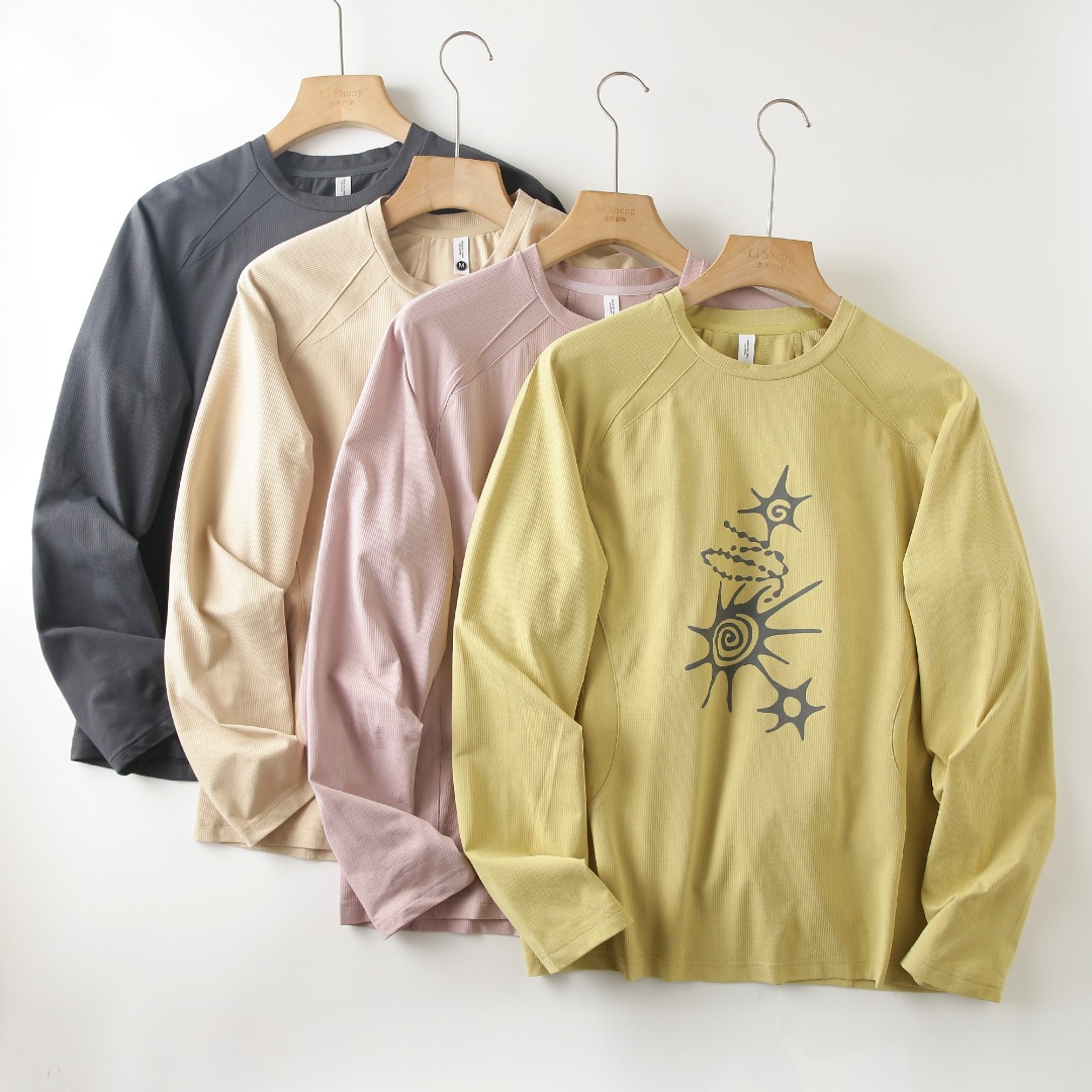 ユニセックス ハイストレッチ 通気性のある長袖 T シャツ  - Men'S Fashion Trends のレビューと価格