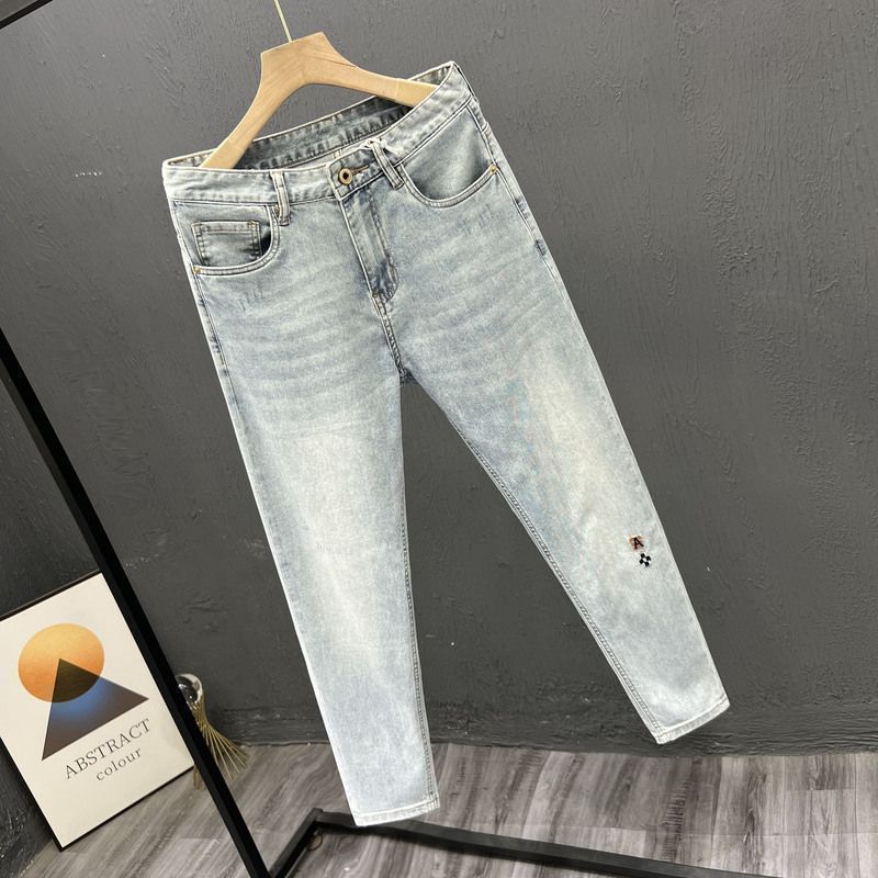 メンズデニムジーンズ,エレガントな新しいファッションパンツ, - Skinny Jeans Ripped のレビューと価格