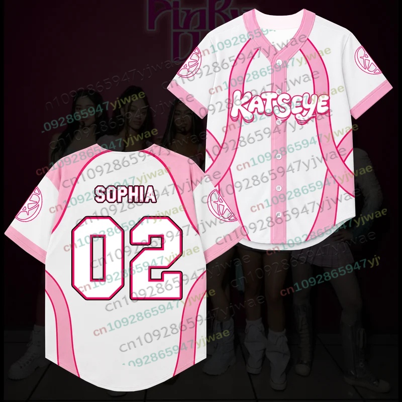 キャンディピンク カットアイ ワイルドワールド ツアー LA - Mens Fashion Baseball Jersey のレビューと価格