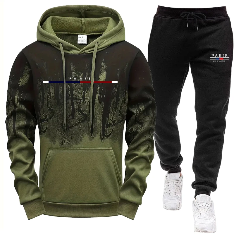 メンズセット/フーディー/パンツ 秋冬用 フード付きスウェッ - Men'S Fashion Hoodies のレビューと価格