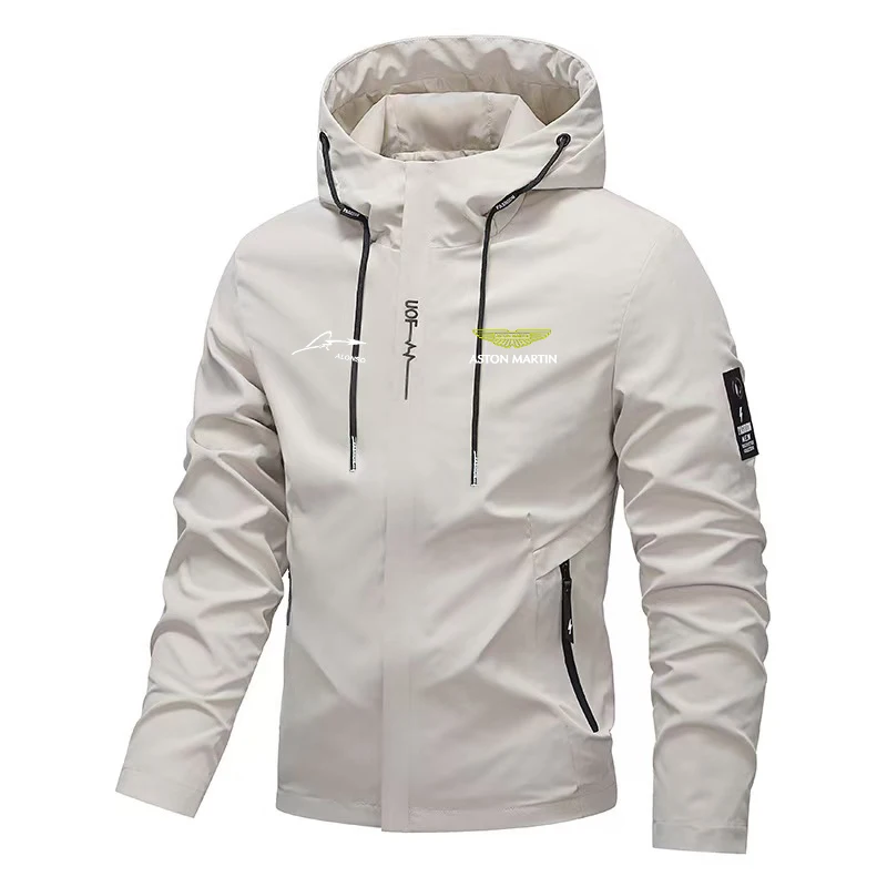 アストンマーティン メンズ フード付きウィンドブレーカー、ア - Windbreaker Men Zip のレビューと価格