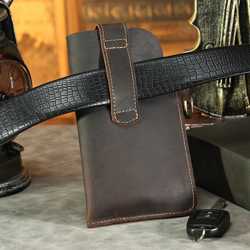 男性用本革ウエストバッグ,携帯電話バッグ,男性用屋外ファニー - Fashion Harness Men のレビューと価格