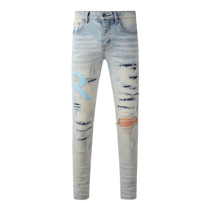 ファッションアメリカンブランドメンズジーンズ高級ストリートウ - Skinny Jeans Ripped のレビューと価格
