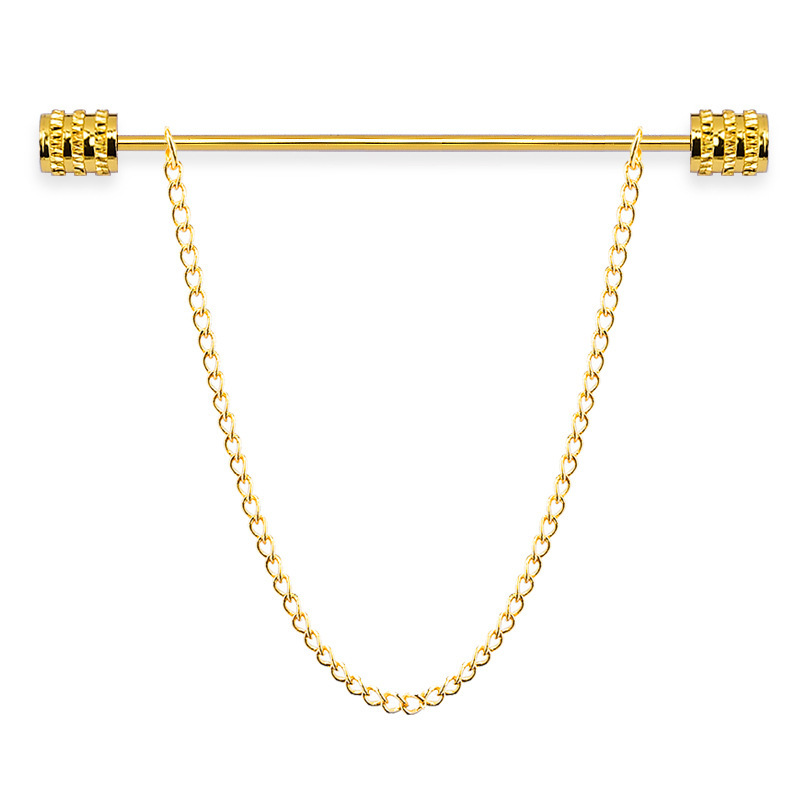 新しいメンズブローチシャツスタンドアップカラーピン固定クラス - Men'S Fashion Jewelry のレビューと価格
