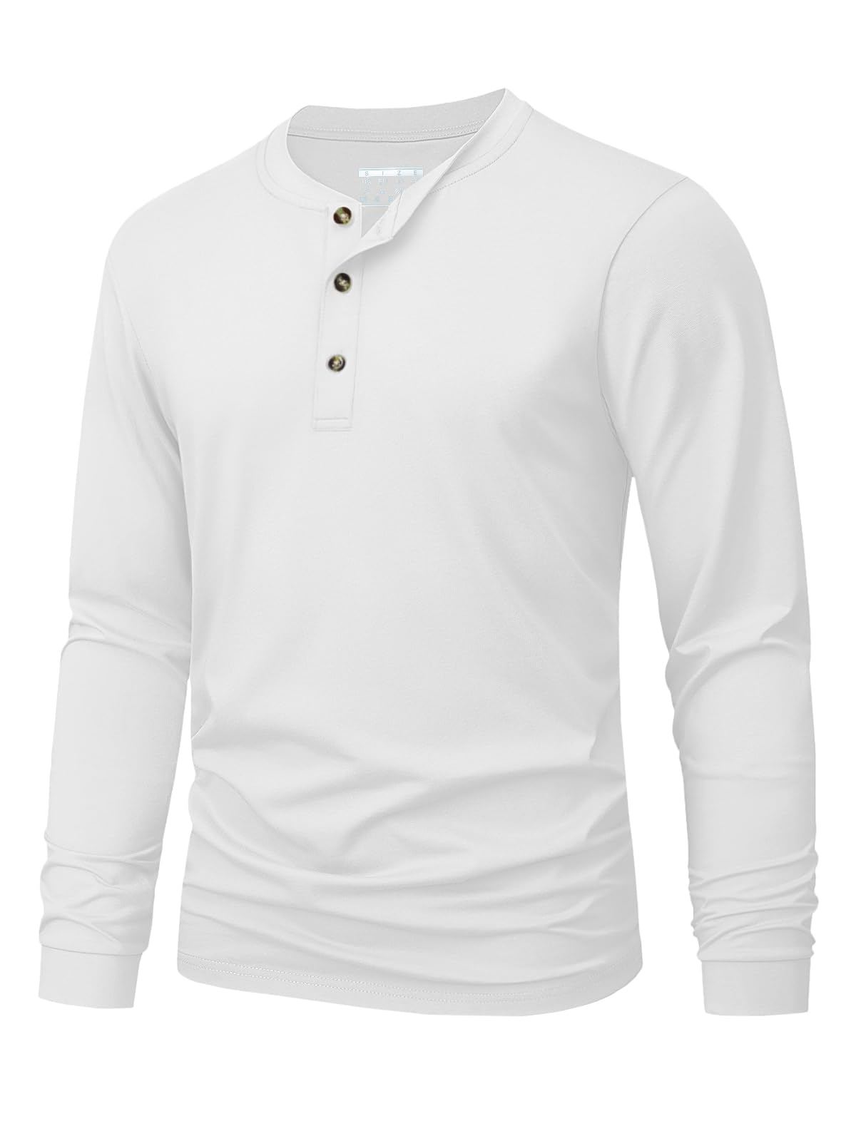 メンズヘンリー Tシャツシンプルな無地プリント長袖 Tシャツ - Mens Fashion Clothes のレビューと価格